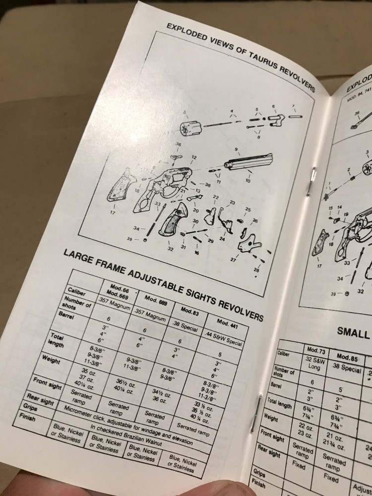 1993 Taurus Handgun Owners Manual