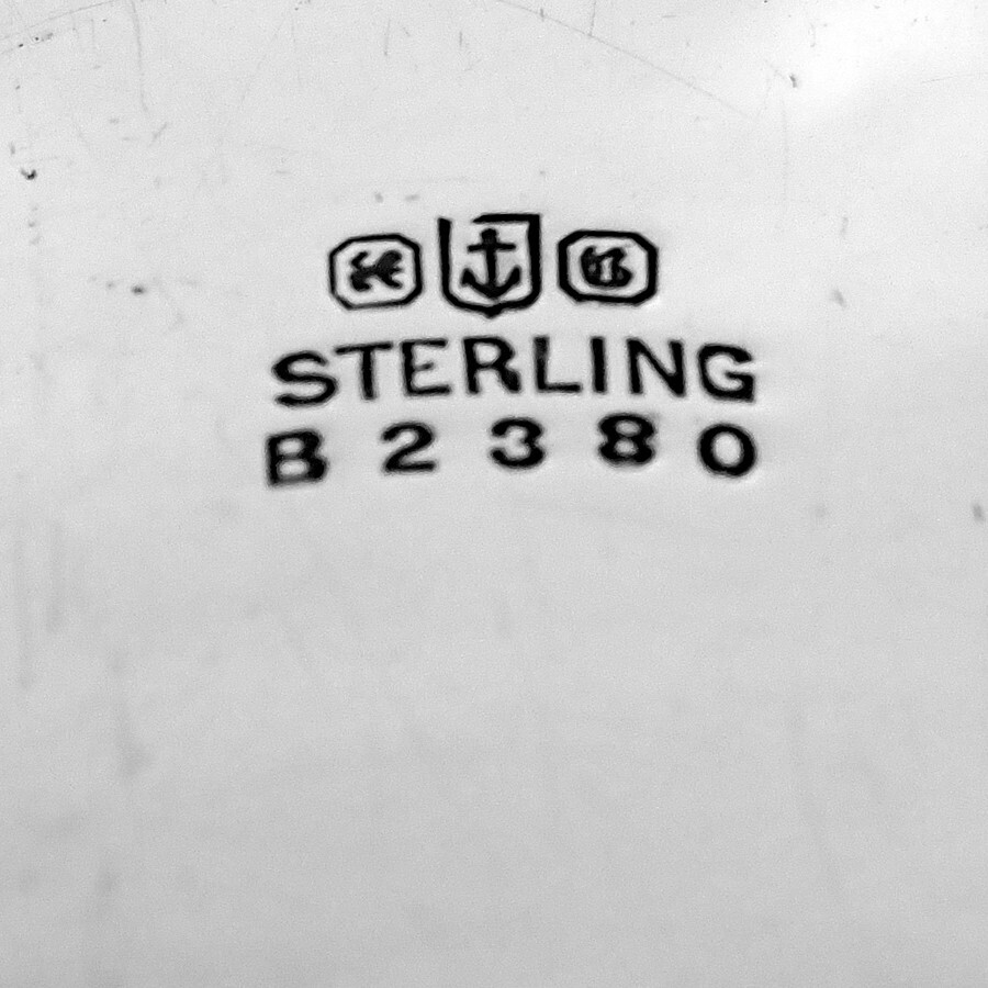 Engraved Scroll Napkin Ring Gorham Sterling Silver 1905 Monograms