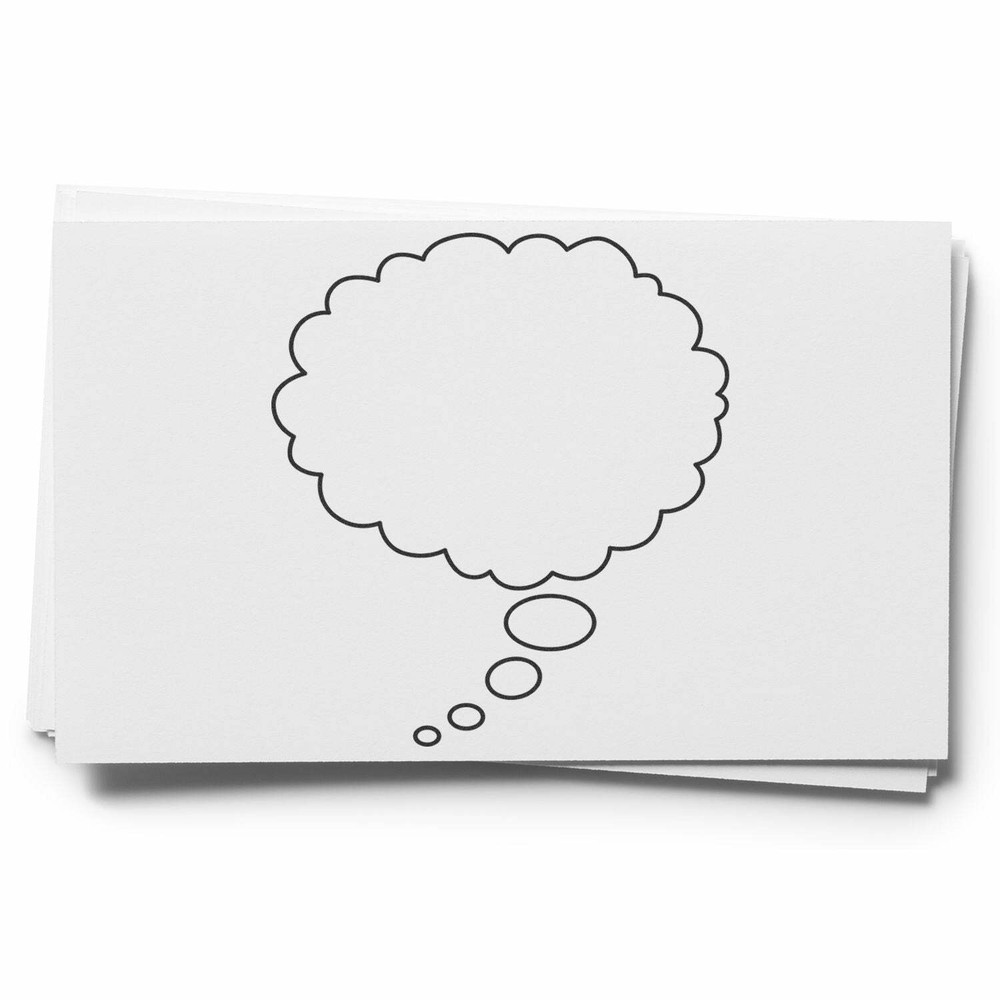 Large Right Thought Cloud Art Rubber Stamp