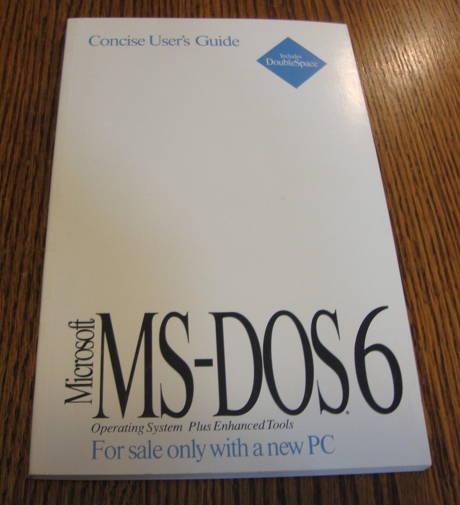 Concise User's Guide For Microsoft MS-DOS 6 - 1993 - Mint!
