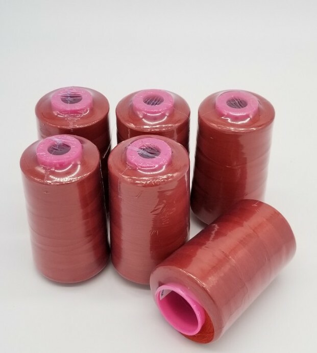 6 BIG SPOOLS RUST 6000 YDS per Spool Serger Sewing Machine Thread Cones T27 S/2