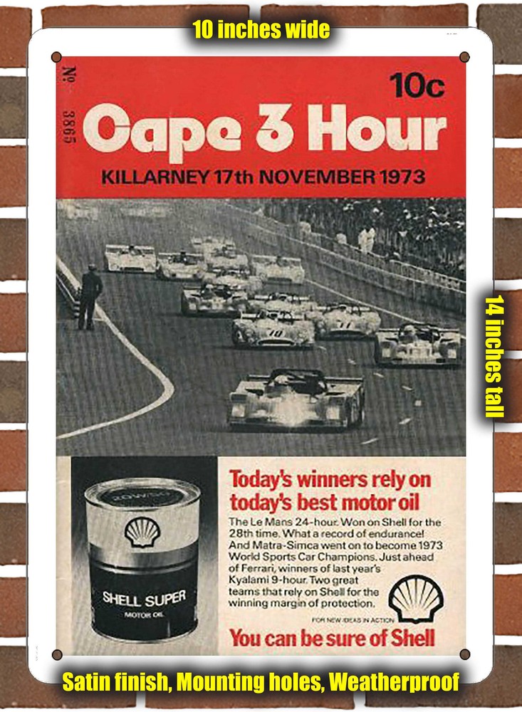 Metal Sign - 1973 Killarney Racing Program - 10x14 inches