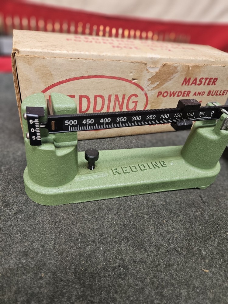 Vintage Redding Master Model 2 Powder & Bullet Scale w Box! 500gr Reloading