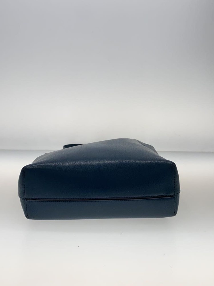 LOEWE shoulder bag leather Navy plain Used