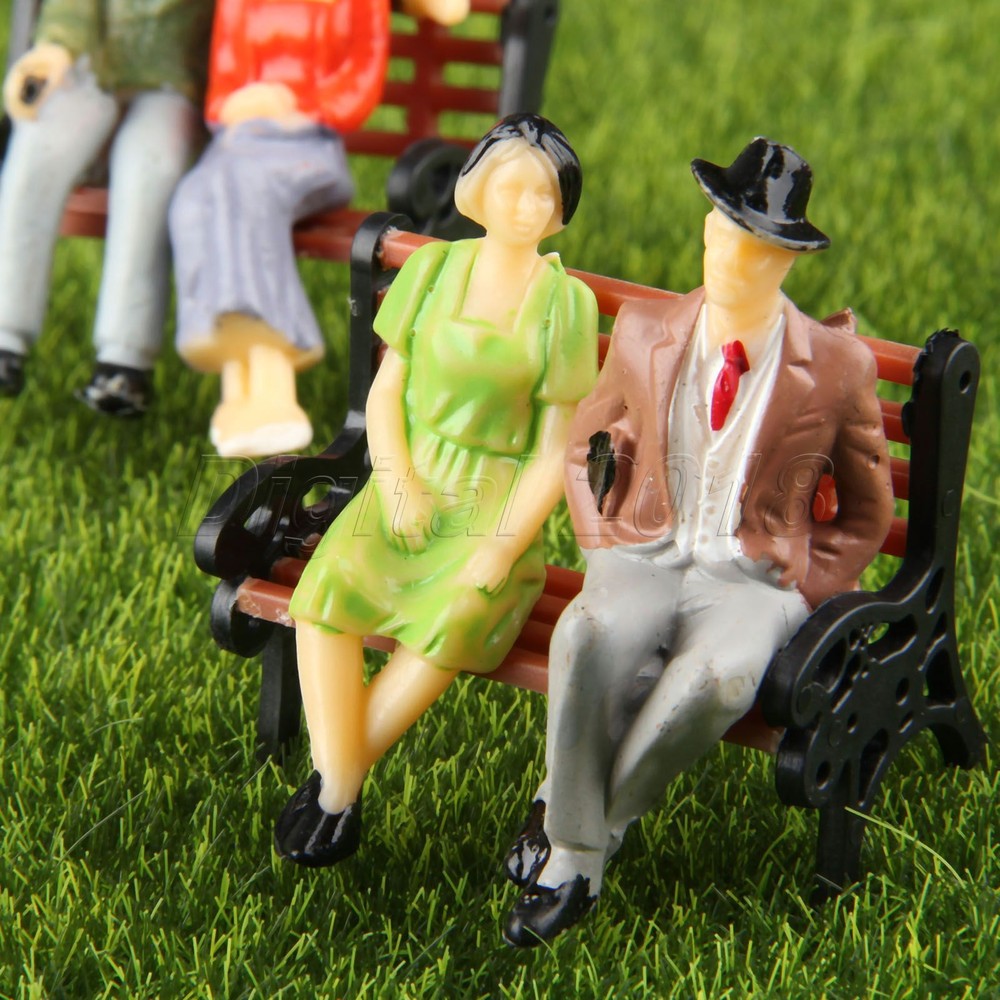 Model Pose Assorted Figures Sitting Miniature Scenery Layout 1:100 Scale 100pcs