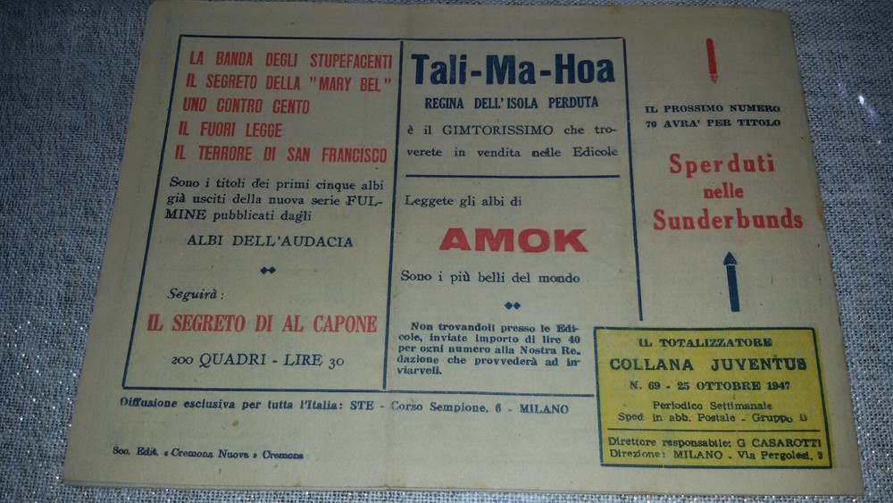 1947 Gim Toro Comic No. 69 ORIGINAL £. 12