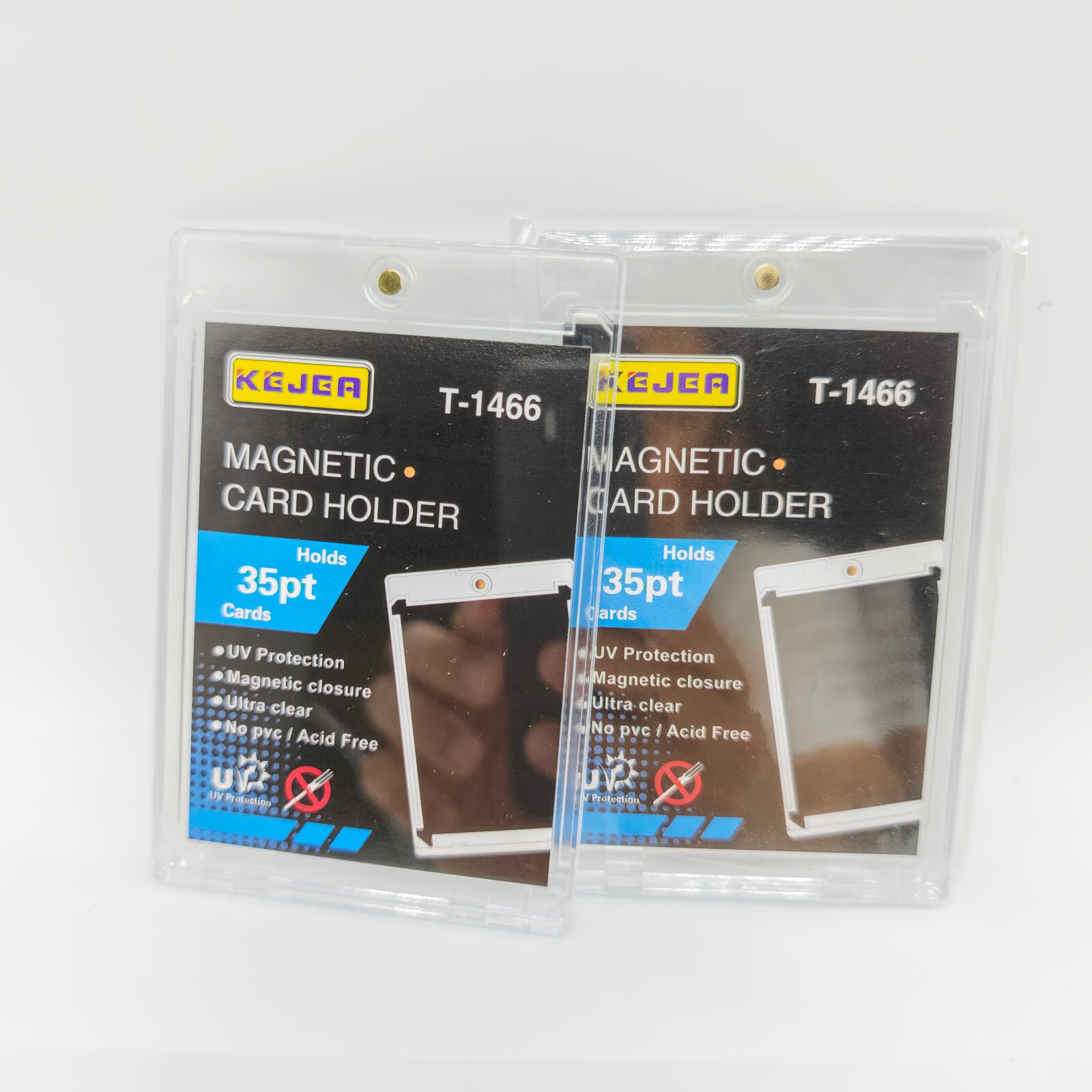 100 Pack Magnetic Trading Sports Card Holders Slim 35pt One-Touch UV Protection