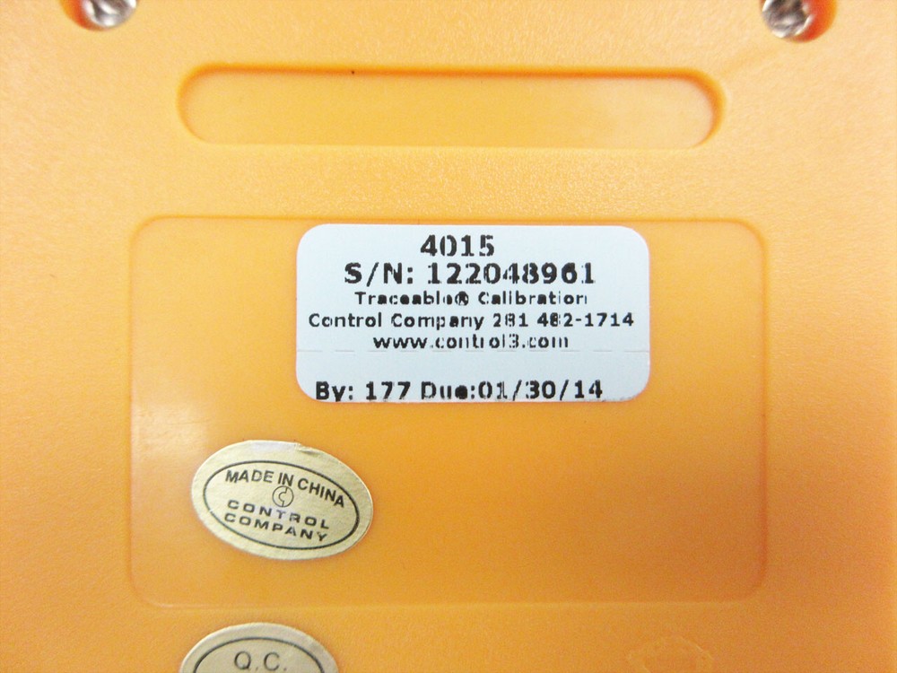 CONTROL COMPANY 4015 TOTAL-RANGE TRACEABLE THERMOMETER & 4028 PROBE