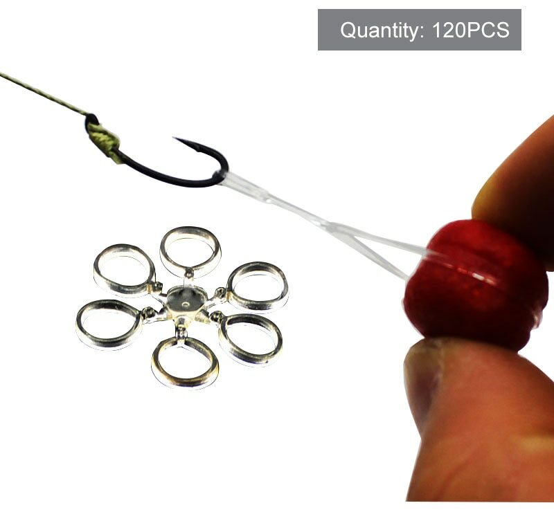 120Pcs Pellet Bait Bands Clear Carp Coarse Fishing Floater Surface Latex Bait