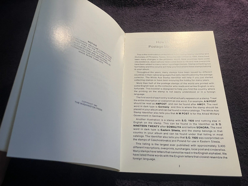 White Ace Postage Stamp Identifier, By Les Winick