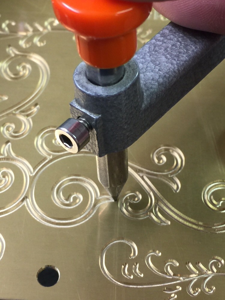 MULTI DIRECTION SCROLL WORK SOLID BRASS ENGRAVING PLATE FOR NEW HERMES FONT TRAY