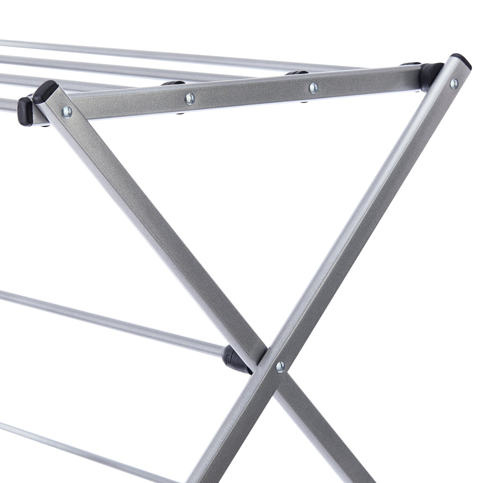 Oversized Collapsible Steel Clothes Drying Rack, Silver
