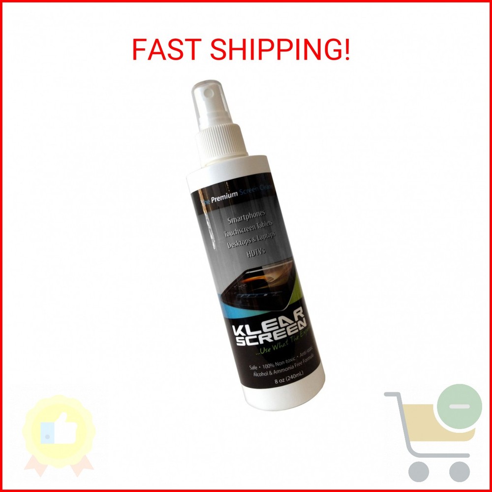 Klear Screen Premium Cleaner Spray One 8oz Bottles TV Screen Cleaner, Computer S