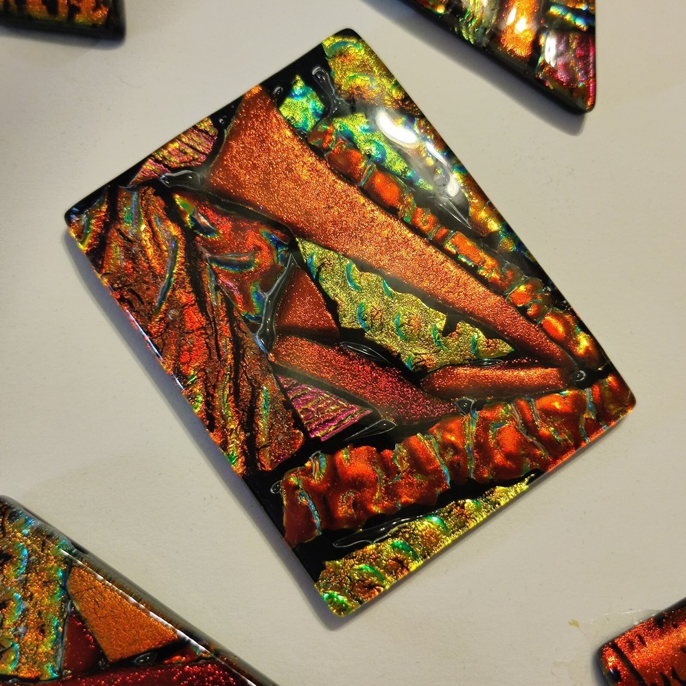 Multicolor Ammolite On Mat For Framing Wall Art