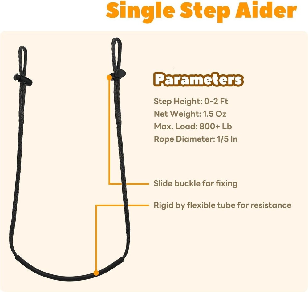 Hunting Climbing Stick Aider Rope Ladder Tree Stand Step Lightweight Support