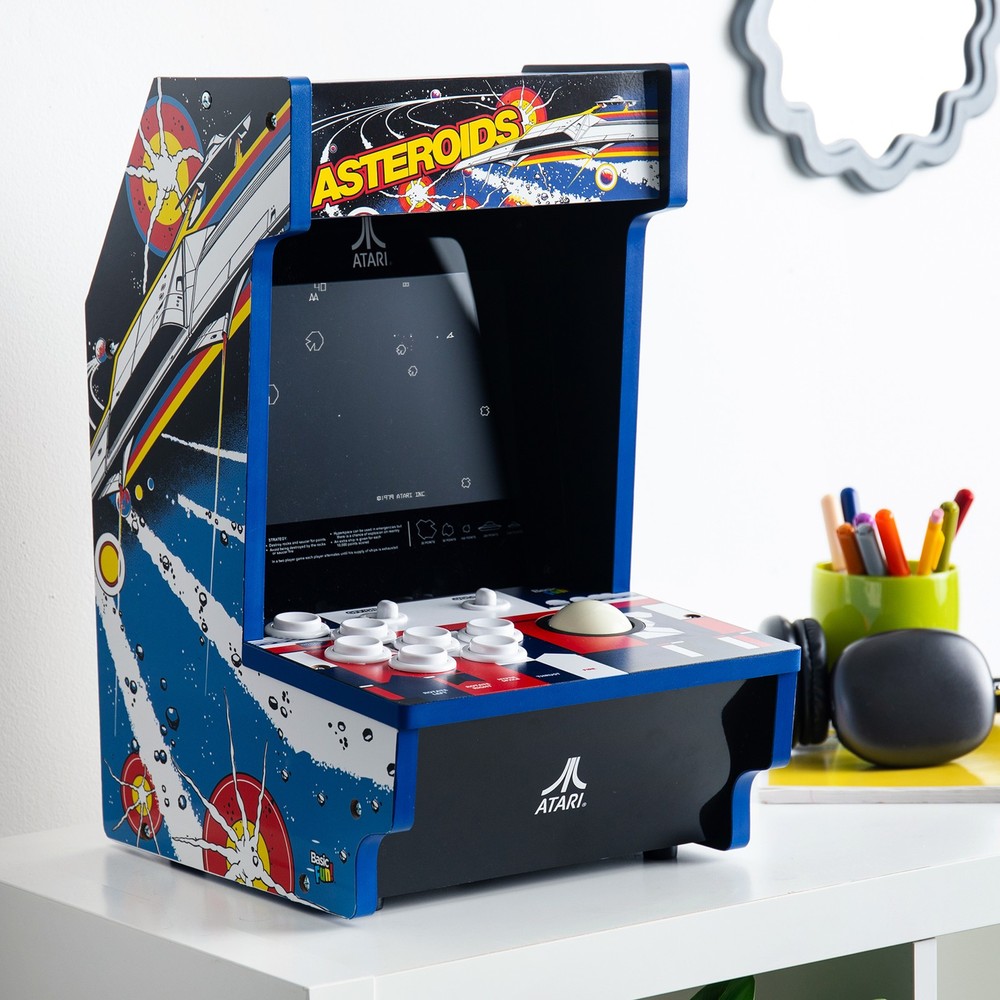 Arcade Classics Atari Asteroids Counter Series Arcade Game with 8 Inch Screen