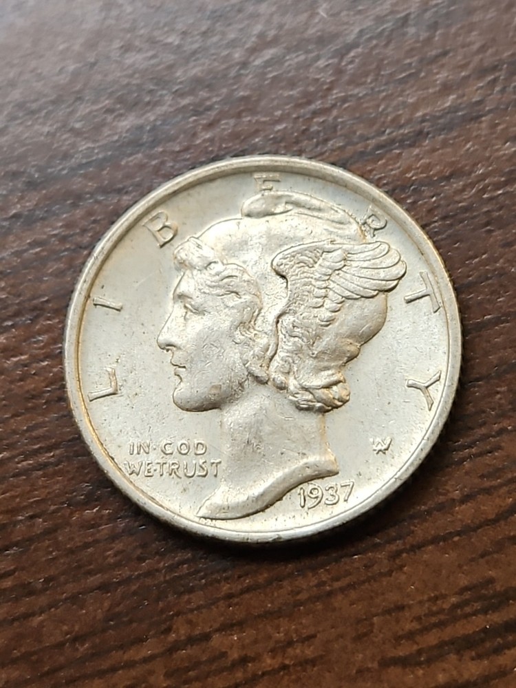 1937 D Silver Mercury Dime