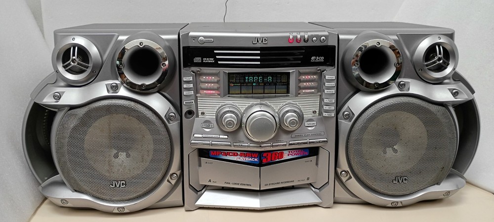 JVC MX-GA77 360W 3 CD Changer Cassette Player  Stereo System Working W/Issues