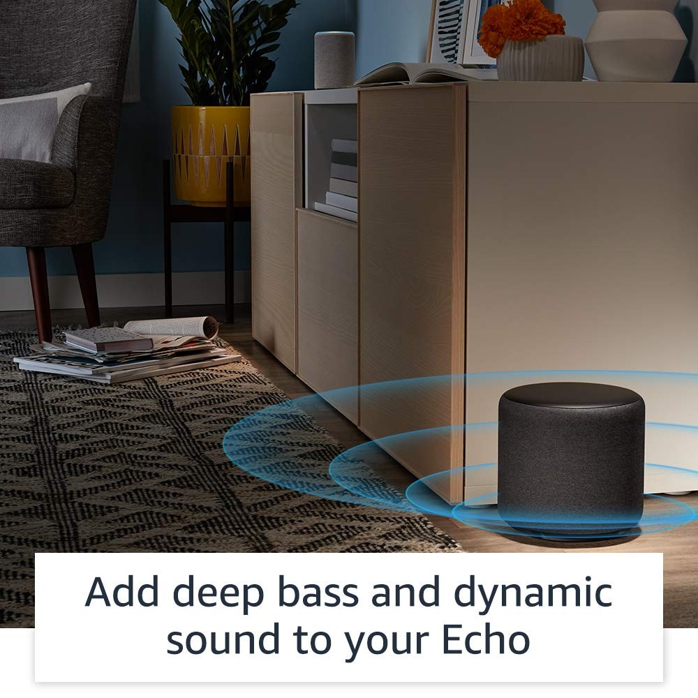 Amazon Echo Sub, Powerful subwoofer for your Echo, Requires Charcoal