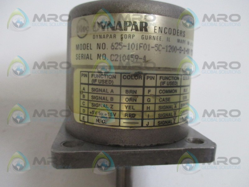 DYNAPAR 625-101F01-5C-1200-S-1-00 ENCODER UNMP