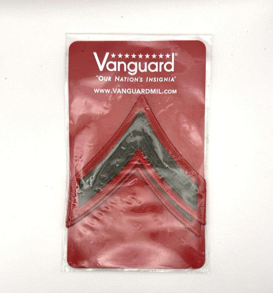 Vanguard USMC Marine Corps Private First Class PFC E-2 Patch Green & Red