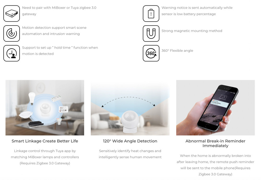 PIR1-ZB - PIR Sensor (Zigbee 3.0)