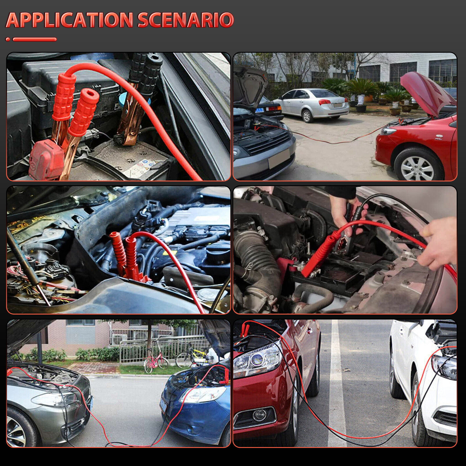 HEAVY DUTY BATTERY BOOSTER CABLE CAR EMERGENCY JUMPER 4 GAUGE 20 FT JUMP STARTER