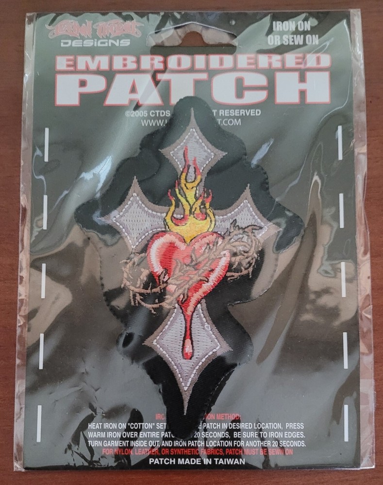 NWT LETHAL THREAT SACRED CROSS MINI PATCH 2.75"x4.25" MN32035