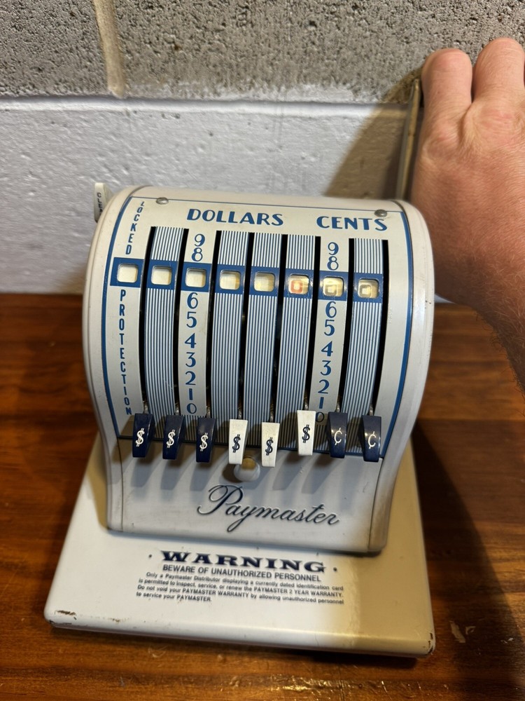 Paymaster Series X-2000 Check Writing Machine - Locked Protection with Keys