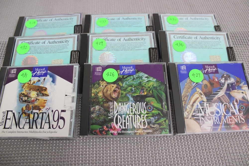 Microsoft Cd Programs/Games Mixed Lot of 9