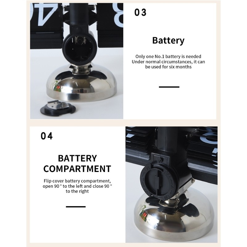 Mechanical Table Clock Desk Clock Digital Clocks with Internal Gear Operating