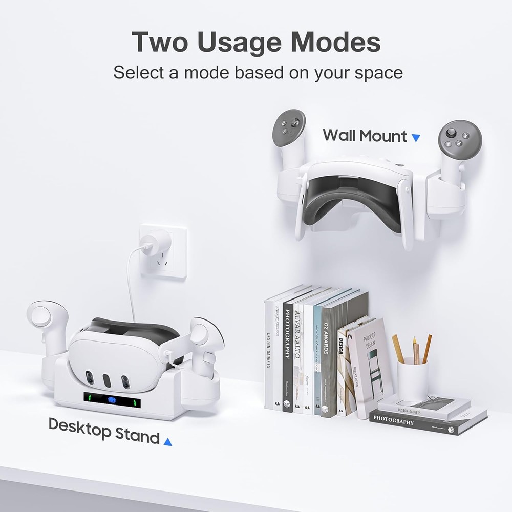 VR Charging Station Charger for Oculus/Meta Quest 3 Controller Storage Dock