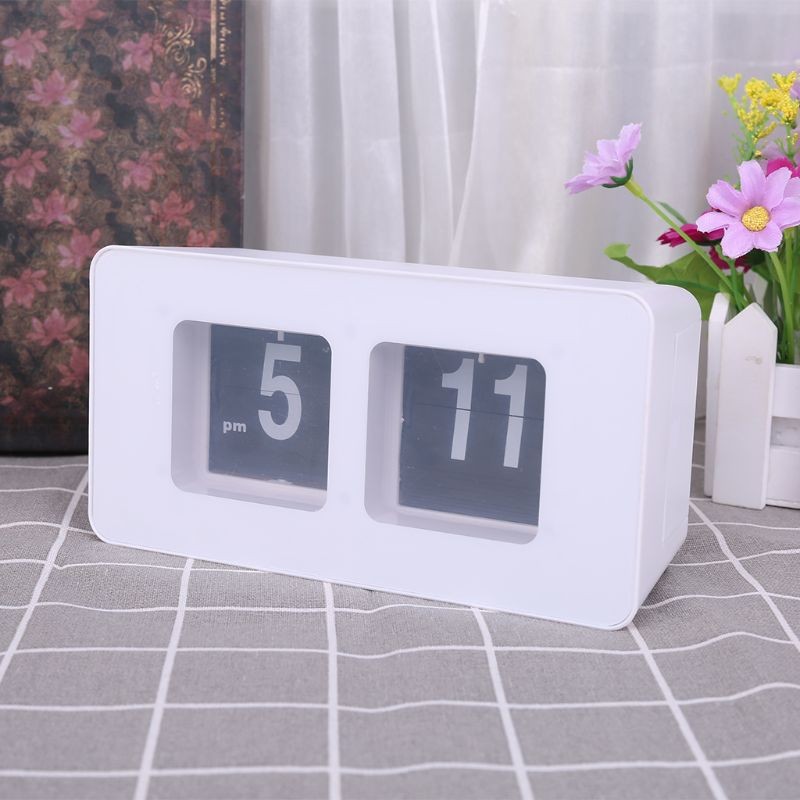 Retro Auto Flip Clock Digital Wall Clocks Digital Desk Clock Battery Operated