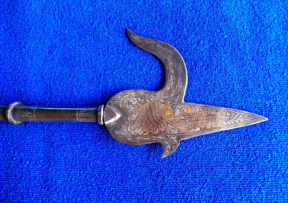 MUGHAL INDIAN ISLAMIC WARRIOR'S INLAID "ANKUS" ELEPHANT GOAD