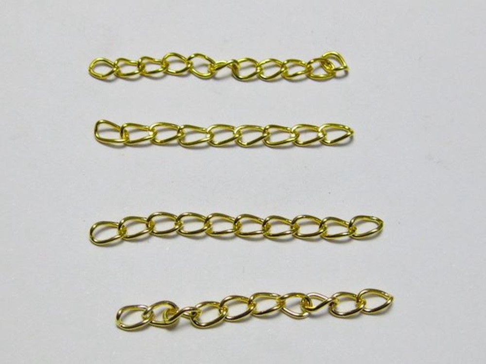 100 Silver Plated Extended Extension Jewelry Chains Tail Extender Finding
