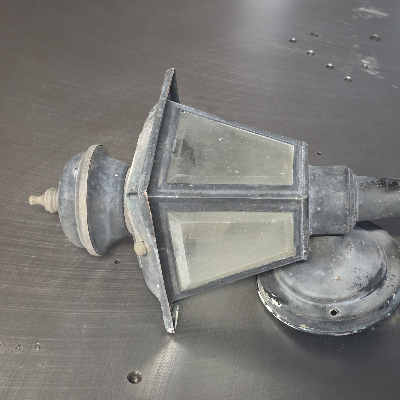 Single Black Painted Brass Vintage Carriage Lamp Lights Sconce Electric Gothic