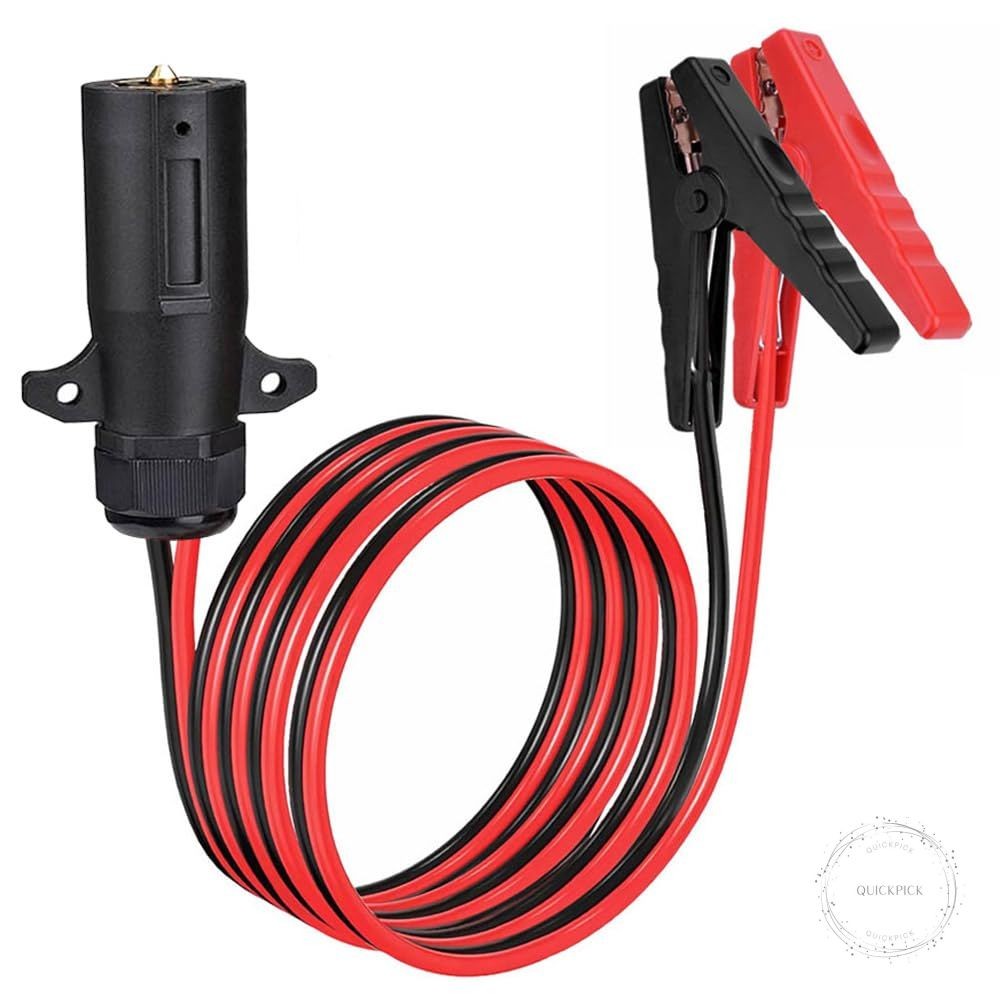 7 Way Power Access to Alligator Clips Cable 10AWG 7 Pin Trailer Plug to Crocodil