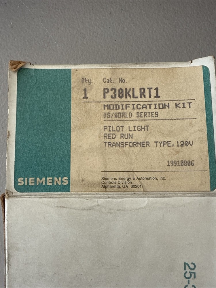 Siemens P30KLRT1 Transformer Type Pilot Light Kit, Red, Run