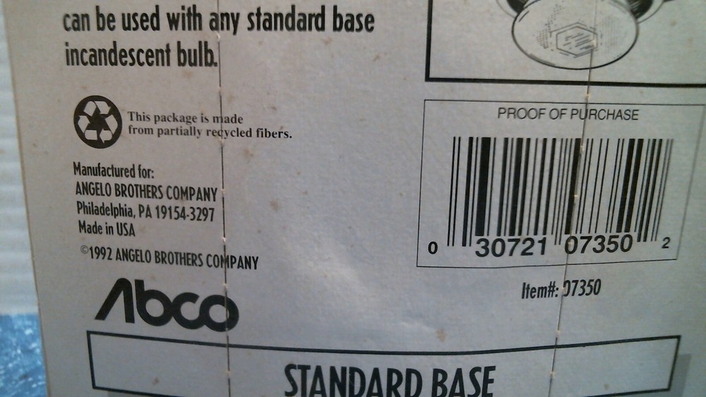 ABCO Standard Base Bulb Extender (07350) FS