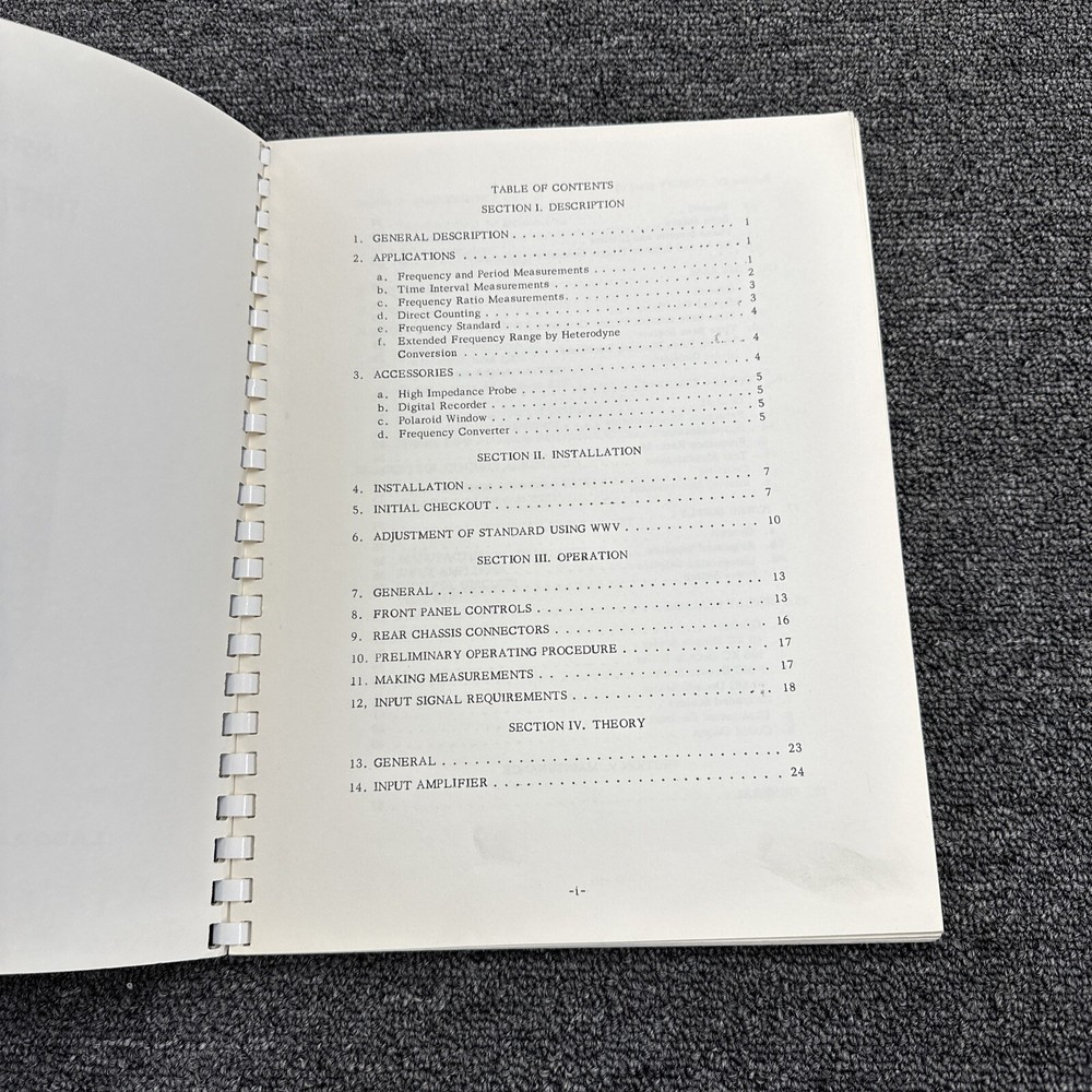 Laboratory For Electronics (L.F.E) 501A Time/Rate Indicator Instruction Manual