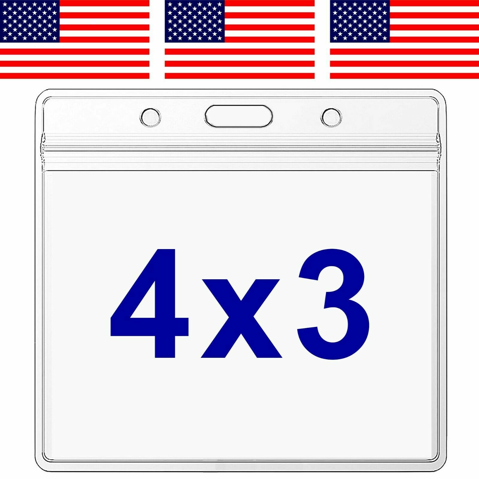 5 Pack Clear Vaccination Card Protector 4x3" Vaccine Record Holder Badge Sleeve