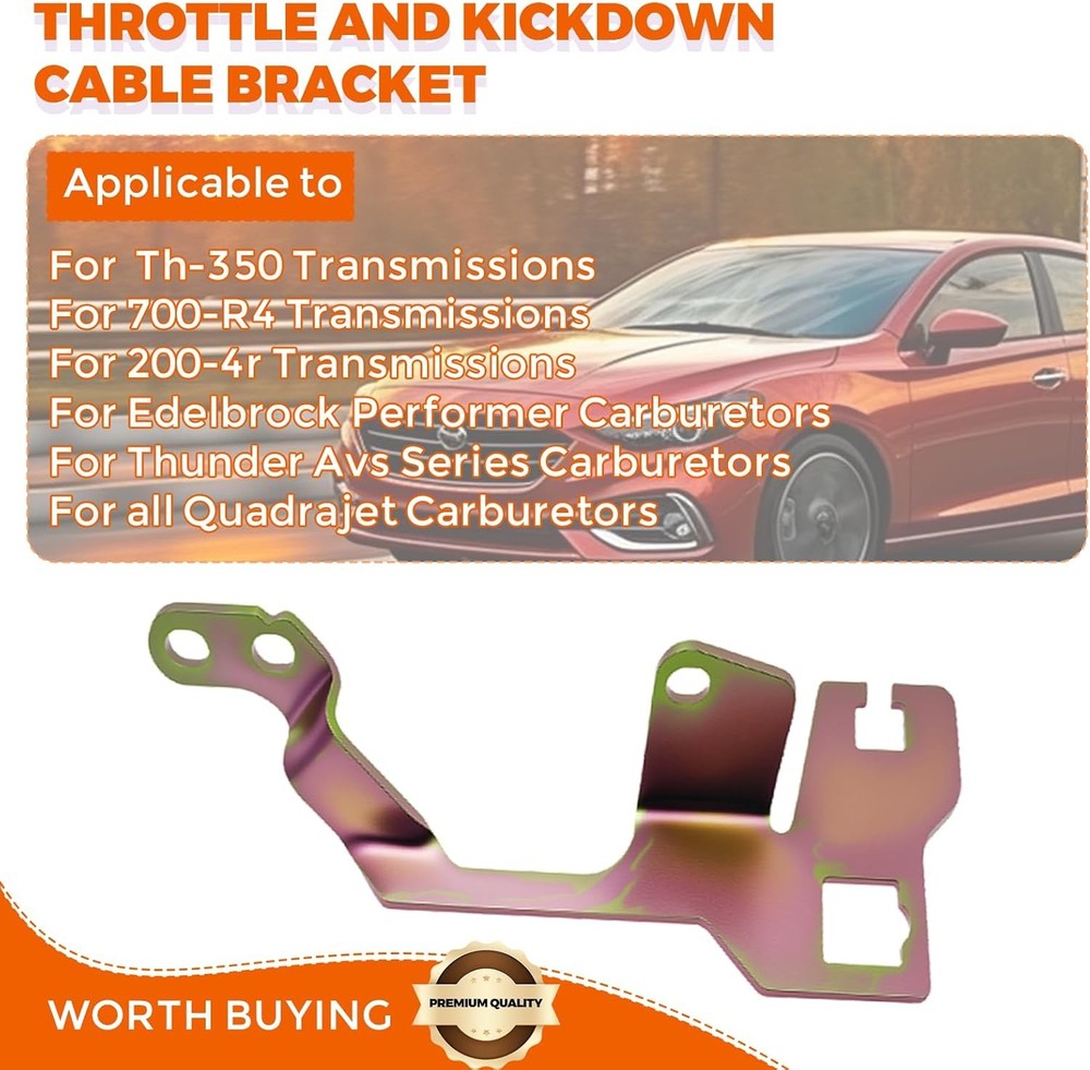 Upgraded Throttle & Kickdown Cable Bracket –Compatible with Performer, Thunder