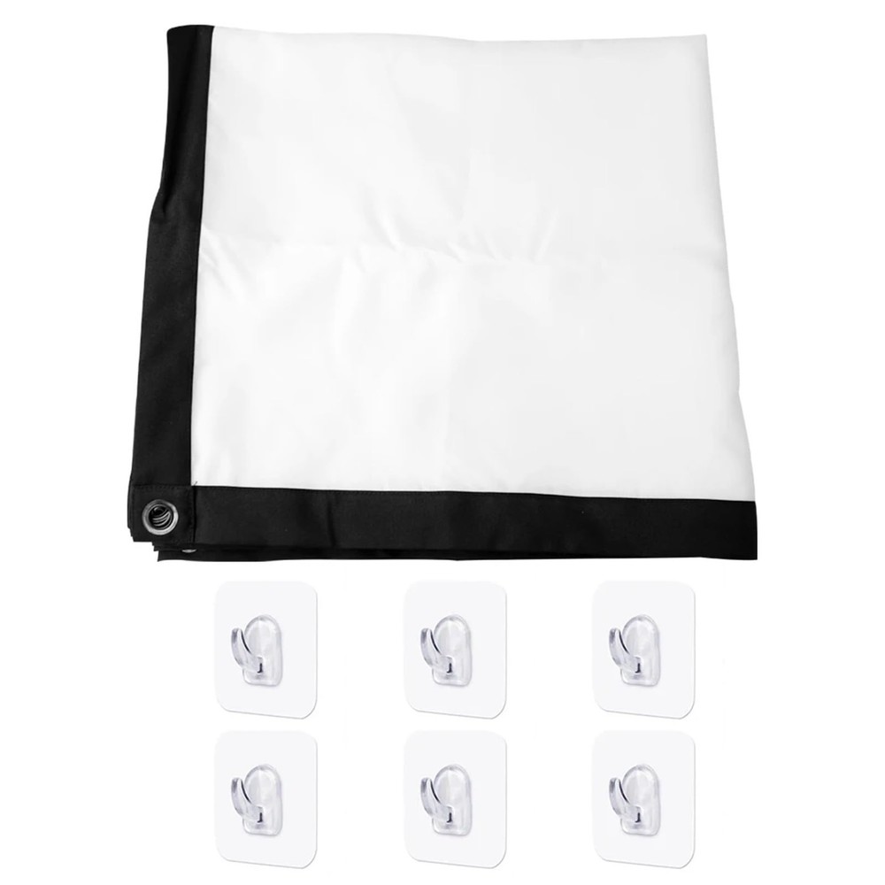 Projector Screen Manual Pull Down HD Screen 16:9 4K 150" Projection Screen