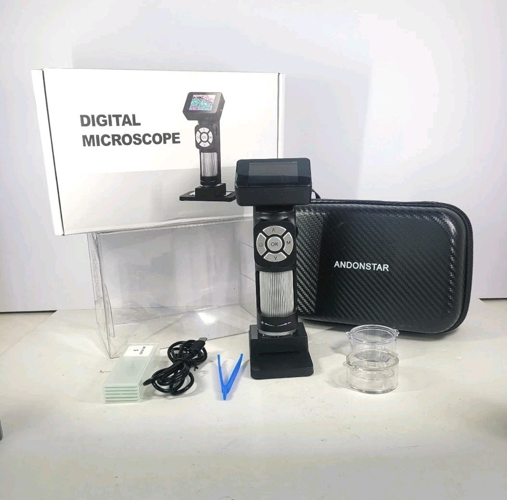 Portable Pocket Microscope Kit Mini Handheld Digital Microscope 500 x 2" Screen