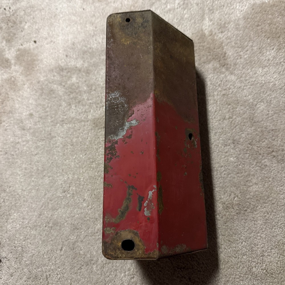 Vintage Metal Mailbox Wall House w/ Lid and Lock Loop Red