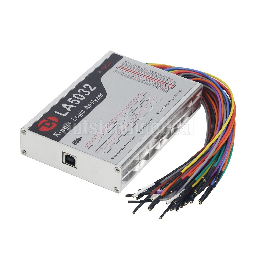 USB Logic Analyzer Logic Analyzer Kit 32-CH 500MHz Sample Rate 80MHz Bandwidth-