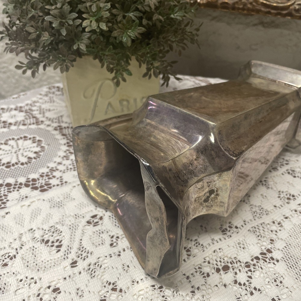 Decorative Silverplate Pitcher 9” Vintage