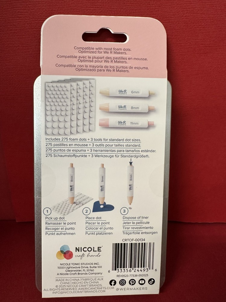 We R Makers Pop Dot Setters Memories Scrapbook Cardmaking