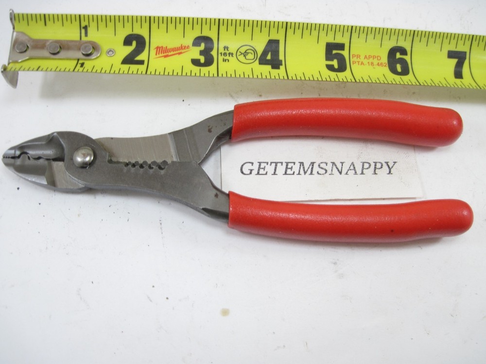 Snap On Red Handle Wire Stripper/Cutter/Crimper Pliers PWCS7CF NICE