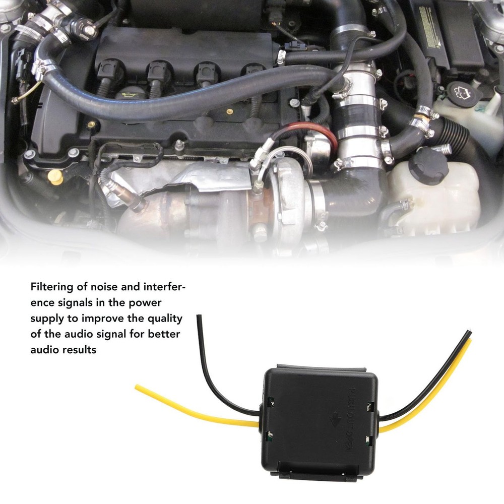 Car Power Filter, 2pcs 12V Interference Proof Noise Reduction, Stereo...